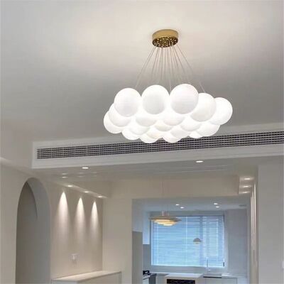Nordic bubble pendant lamp Cream Cloud Glass Ball Chandelier (WH-GP-188)