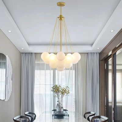 Modern Glass Ball Chandelier Black Gold Frosted Glass bubble light (WH-GP-190)