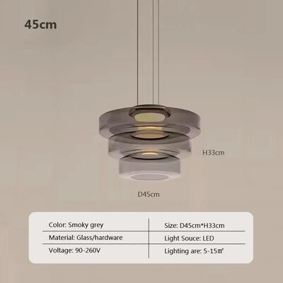 Modern LED Amber Glass Chandelier for Restaurant Bedroom Living Room Bar Pendant Lights (WH-GP-197)