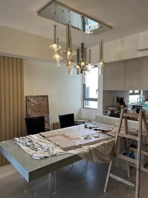 Smoke Ash Amber Glass Tube Pendant Light Dining Room Bedroom Bedside Kitchen Lamp(WH-GP-200)