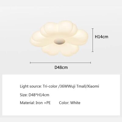 Living Room Lamp Home Decor Kids Room Minimalist Acrylic White flower Ceiling lamp(WH-MA-309)