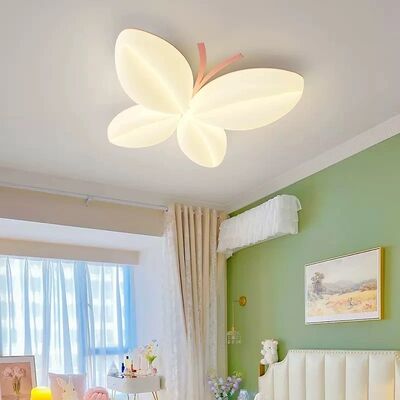 Bedroom Ceiling Lamps Creative Princess Room Little Girl Warm Romantic Butterfly Ceiling Lights(WH-MA-312)