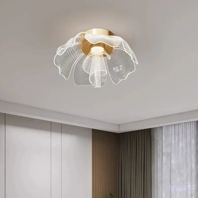 Gold Luxury Lighting Hallway Interior Study Bedroom Acrylic Lamp LED Flower Ceiling Light(WH-MA-320)