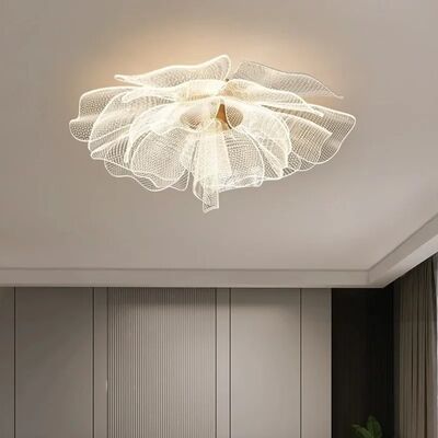 Gold Luxury Lighting Hallway Interior Study Bedroom Acrylic Lamp LED Flower Ceiling Light(WH-MA-320)