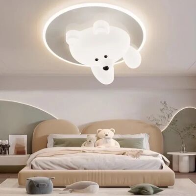 Children's Room Lighting Study Bedrooms Cream Ceiling Lamp Minimalist Bear Ceiling Light(WH-MA-324)