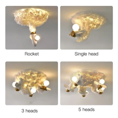 children room lighting Bedroom Study Kids Nursery Creative Rocket astronaut ceiling light(WH-MA-337)