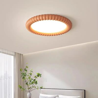 study ceiling light bedroom Modern Orange Green minimalist circular Cream style ceiling light(WH-MA-344)