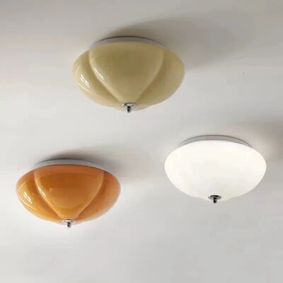 Home Decor Fixture Lustre Bedroom Study Room Minimalist Orange Pumpkin Glass Ceiling Lamps(WH-MA-345)