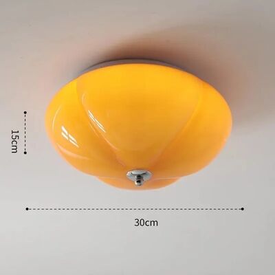 Home Decor Fixture Lustre Bedroom Study Room Minimalist Orange Pumpkin Glass Ceiling Lamps(WH-MA-345)