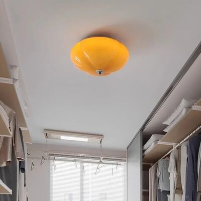 Home Decor Fixture Lustre Bedroom Study Room Minimalist Orange Pumpkin Glass Ceiling Lamps(WH-MA-345)