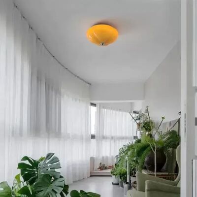 Home Decor Fixture Lustre Bedroom Study Room Minimalist Orange Pumpkin Glass Ceiling Lamps(WH-MA-345)