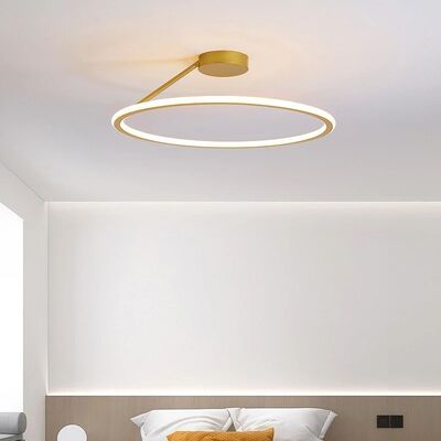 Luster Light Fixtures Bedroom Study Room Modern Simple Circle Led Ceiling Lamp(WH-MA-346)