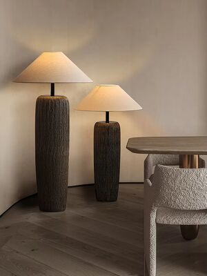 Lounge Standing Light Living Room Sofa Decoration Japanese Antique Pottery Floor Lamp(WH-VFL-20)