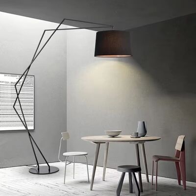 Decor Indoor Lighting Living Room Bedroom Home Fabric Lampshade Fishing Floor Lamp(WH-VFL-38)