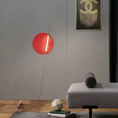 aesthetics lamp decorations Living room red lamp Geometric Playful Circular Jorgelina Floor Lamp(WH-MFL-205)