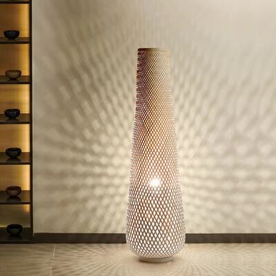 Bedroom Bedside Lamp Tea Room Japanese  E27 Weave Bamboo Floor Lamp(WH-MFL-216)