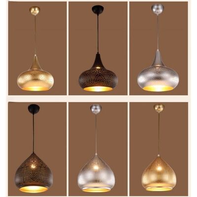 Minimalist Iron Gold Black Restaurant Dining Living Room Bar Indoor Light Modern Arabian Style Led Pendant Lamp (WH-DC-74)