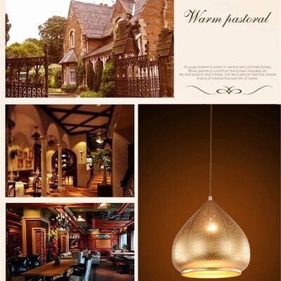Minimalist Iron Gold Black Restaurant Dining Living Room Bar Indoor Light Modern Arabian Style Led Pendant Lamp (WH-DC-74)