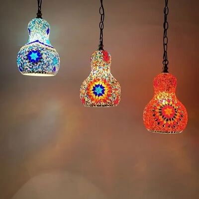 Bohemian Snowman Chandeliers Ceiling Home Room Decor Turkish Handmade Glass Lighting (WH-DC-79)