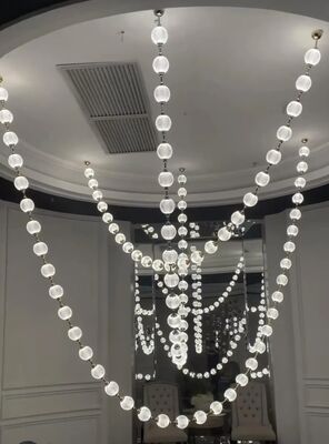 Pearl Drop Series Dimmable LED Hanging Lamps Staircase Very Long Luminaire (WH-NC-133)