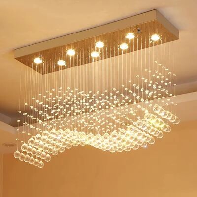 Modern Hanging Line Light Minimalist Restaurant Light Luxurious Crystal Light  (WH-NC-137)