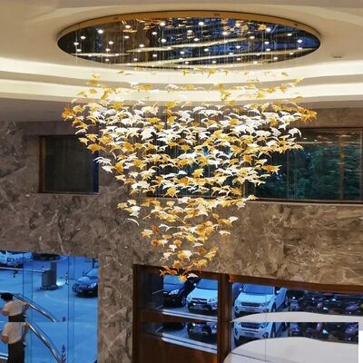 Modern Hotel Lobby Maple Leaf Lamp Banquet Hall Lobby Lamp   (WH-NC-139)