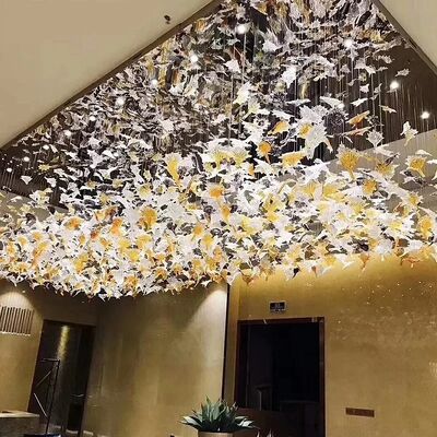 Modern Hotel Lobby Maple Leaf Lamp Banquet Hall Lobby Lamp   (WH-NC-139)