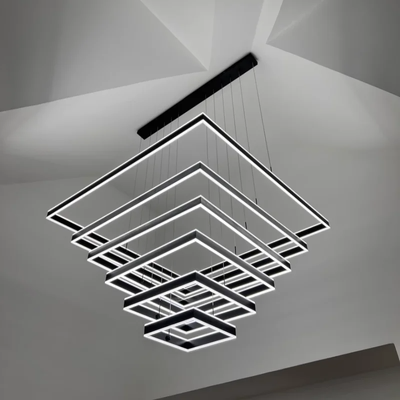 Staircase Square Pendant Lamp Modern Decoration Ceiling Lighting Fixture(WH-NC-162)