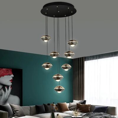 Dropshipping Villa LOFT Staircase Pendant Lights Long Cable Hanging Aluminum ball droplight (WH-NC-168)