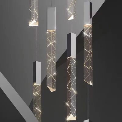 Crystal LED Pendant Lights Duplex Stair Hanging Lamp (WH-NC-169)