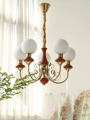 French Homestay LED Chandelier Nordic Retro Pastoral Cream Style Chandelier Onyx Chandelier(WH-MI-469)