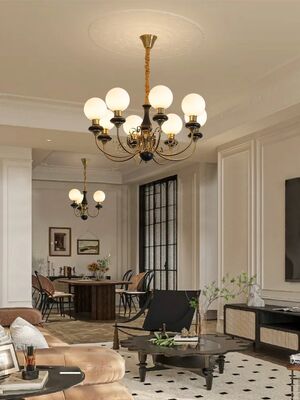 French Homestay LED Chandelier Nordic Retro Pastoral Cream Style Chandelier Onyx Chandelier(WH-MI-469)