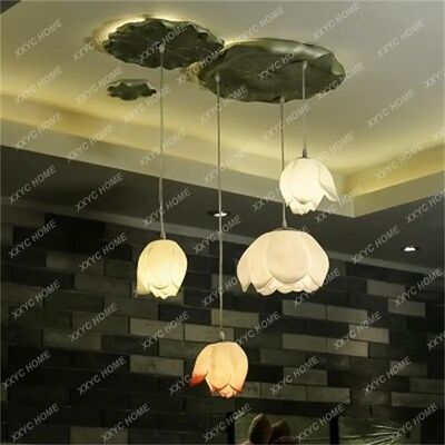 Modern New Chinese Style Chandelier Pastoral Dining Room Living Room Simple Classical Decorative Creative Lotus Lamps (WH-MI-478)