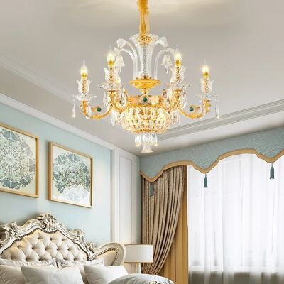 European style living room pendant light luxury high-end crystal light (WH-CY-254)