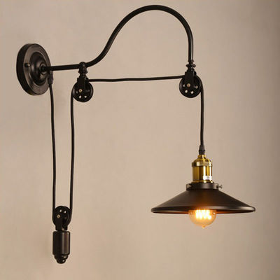 Industry vintage retro Loft wall lamp Home goddess Adjustable Iron Pulley light（WH-VR-41）