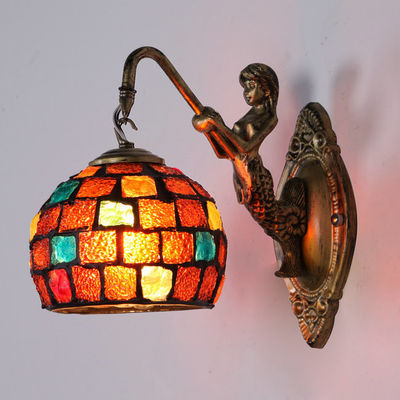 Mediterranean style Art Deco Turkish Mosaic Wall Lamp Stained Glass Retro Vintage Wall Mounted Bracket Light(WH-VR-112))