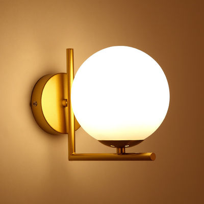 Modern Gold Wall Lamp Glass Ball Wall Saconces Indoor home wall mounted led lamps (WH-OR-17)