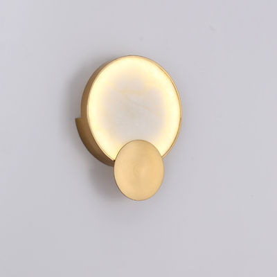 Modern Round Marble LED Wall Lights Living Room Bedside Lighting Fixtures (WH-OR-58)