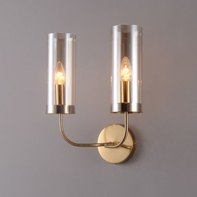 Modern Led Wall Lamp Gold Glass Wall Lamps For Living Room Bedroom Bedside E14 Candle Wall Lights(WH-OR-137)