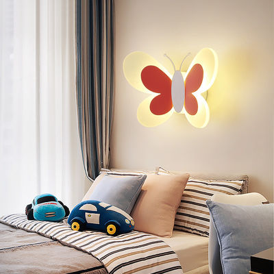 Cartoon Cute Blue Pink Butterfly Wall Lamp Creative Wall Mount LED Light（WH-OR-139)