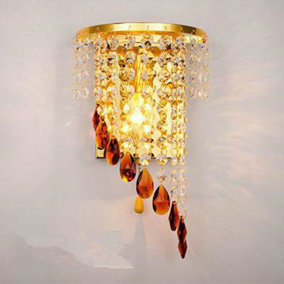 Indoor home Sconce Crystal Wall Light Chrome Left Right Silver Wall Lamp Sconce (WH-OR-154)