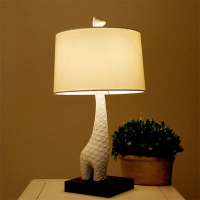 Cartoon white giraffe table lamps children's bedroom bedside giraffe table lamp(WH-MTB-41)