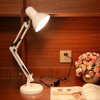 Long Swing Arm adjustable classic desk Lamps E27 LED with switch arm desk lamp(WH-MTB-73)