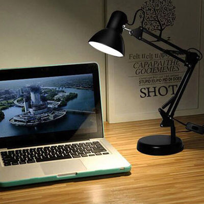 Long Swing Arm adjustable classic desk Lamps E27 LED with switch arm desk lamp(WH-MTB-73)