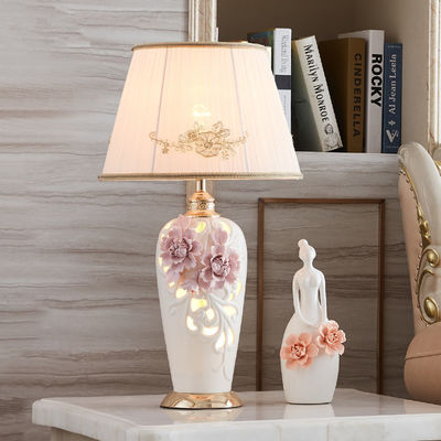 European Ceramic Table Lamp Handmade Living Room Wedding large table lamp(WH-MTB-82)