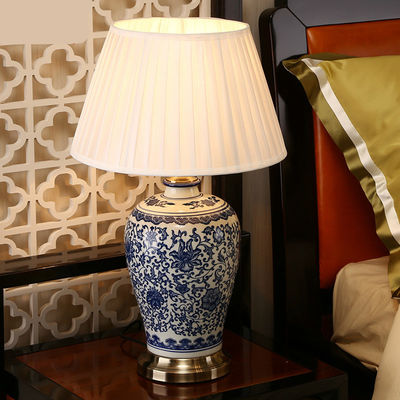 Ceramic Dimmer Led Table Lamp Chinese Porcelain Foyer porcelain table lamp(WH-MTB-111)