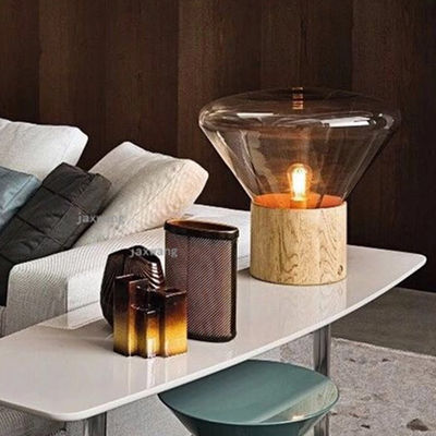 Postmodern LED Wooden Deco Glass Table Lamps Nordic Simple glass table lamp(WH-MTB-134)