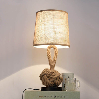 E27 Night Table Lamps For Living Room Bedroom Hemp Rope Table Lamp(WH-MTB-141)