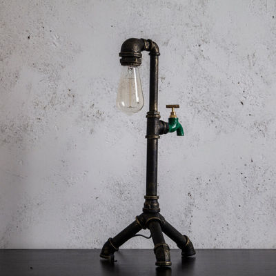 Steam punk industry wind table light Edison E27 lamp study office bedroom living room desk light(WH-VTB-29)