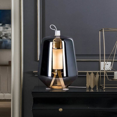 Nordic Creative LED Table Light Smoky Gray Glass Reading Luisa LED Table Lamp(WH-MTB-218)